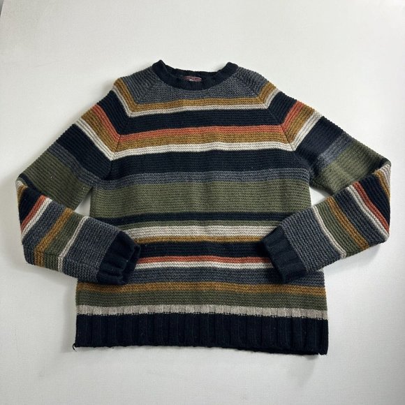 Vintage Lucky brand 100% Lambswool Crewneck Sweater‎ Womens Size Large Preppy - Picture 1 of 7
